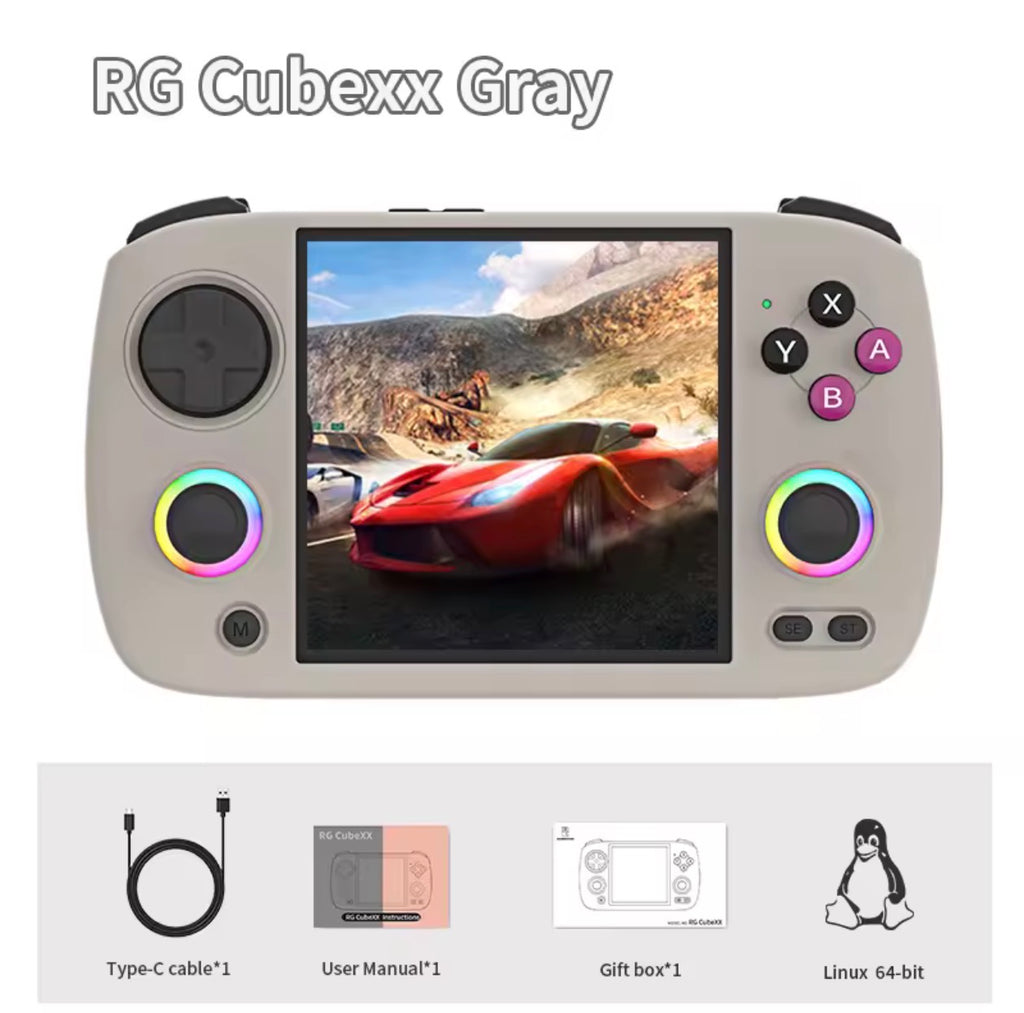 Anbernic RG CubeXX Handheld Retro Game Console 3.95" IPS 720*720 Screen Linux WIFI Bluetooth
