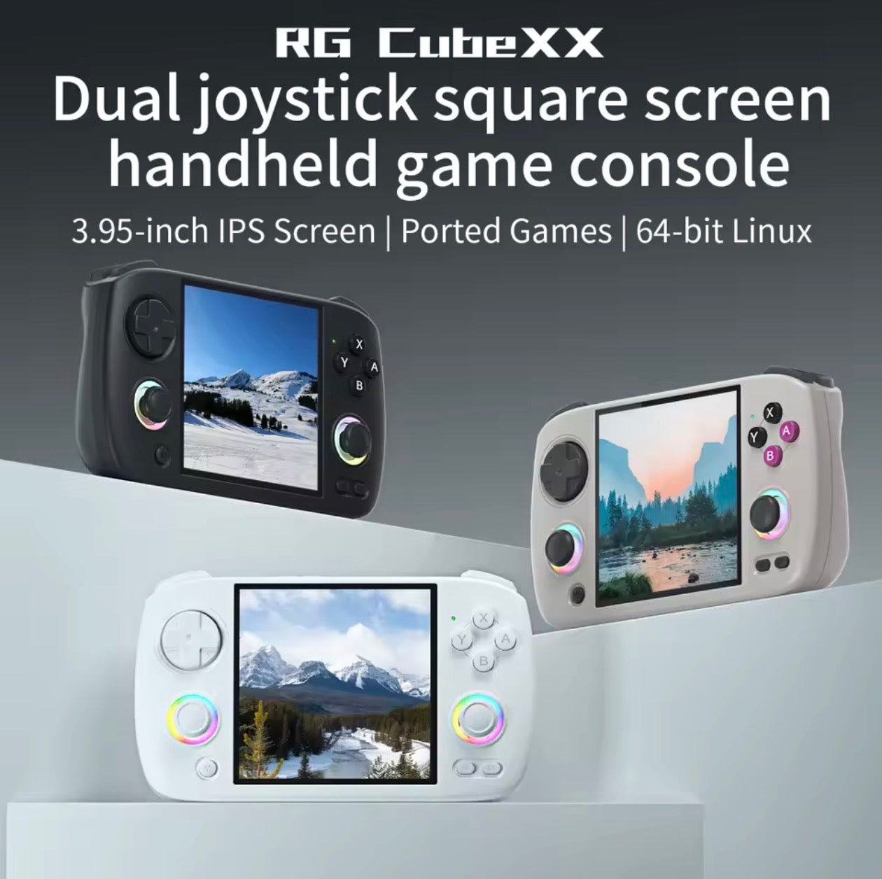 Anbernic RG CubeXX Handheld Retro Game Console 3.95" IPS 720*720 Screen Linux WIFI Bluetooth